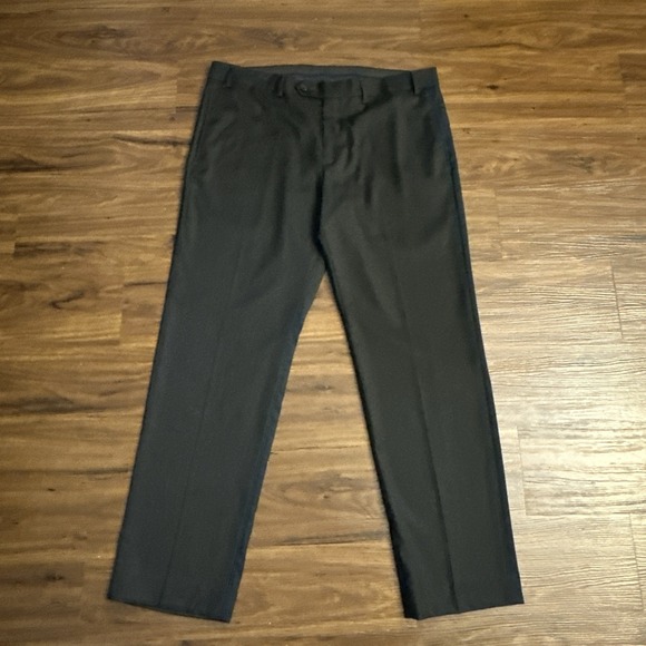 Lauren Ralph Lauren Dress Pants Men 36x30 Poly Blend Flat Front Gray - Picture 2 of 6